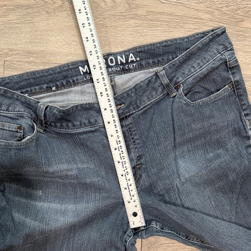 VTG Merona Women's Size 18R Blue Low Rise Bootcut Denim Jeans Pants Y2K p - Picture 6 of 8